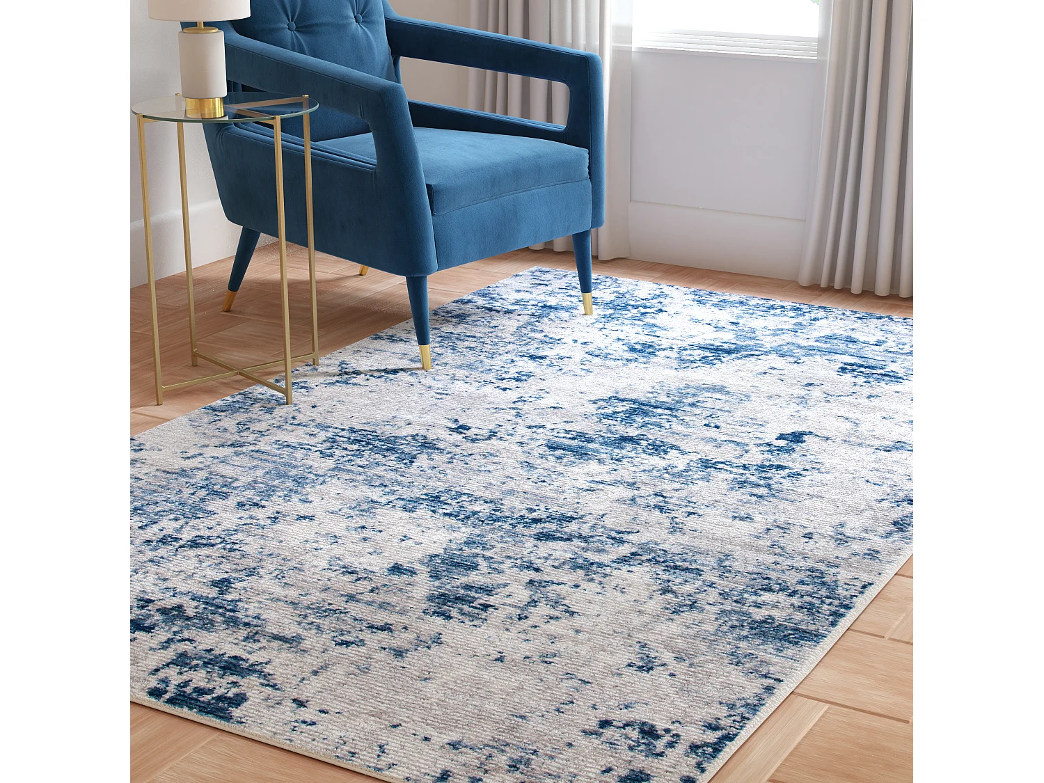 Tapis Marine/Gris 183 X 274 cm - Rhiannon