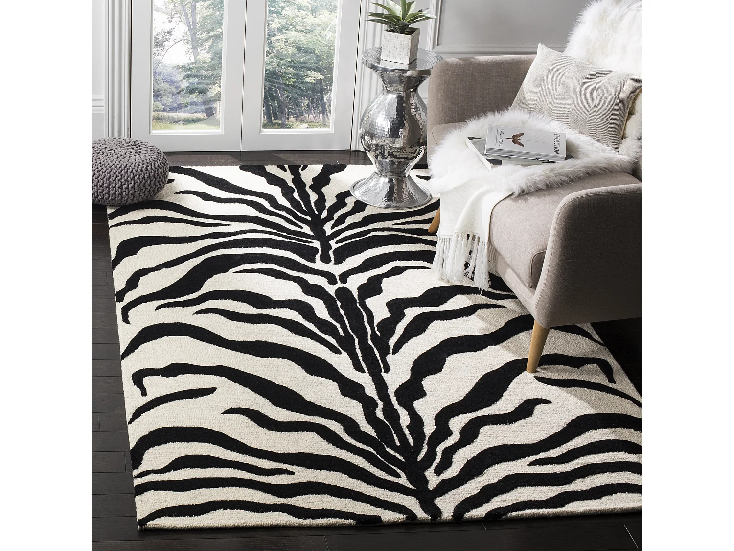 Tapis Neutre/Noir 152 X 244 cm - Nahla