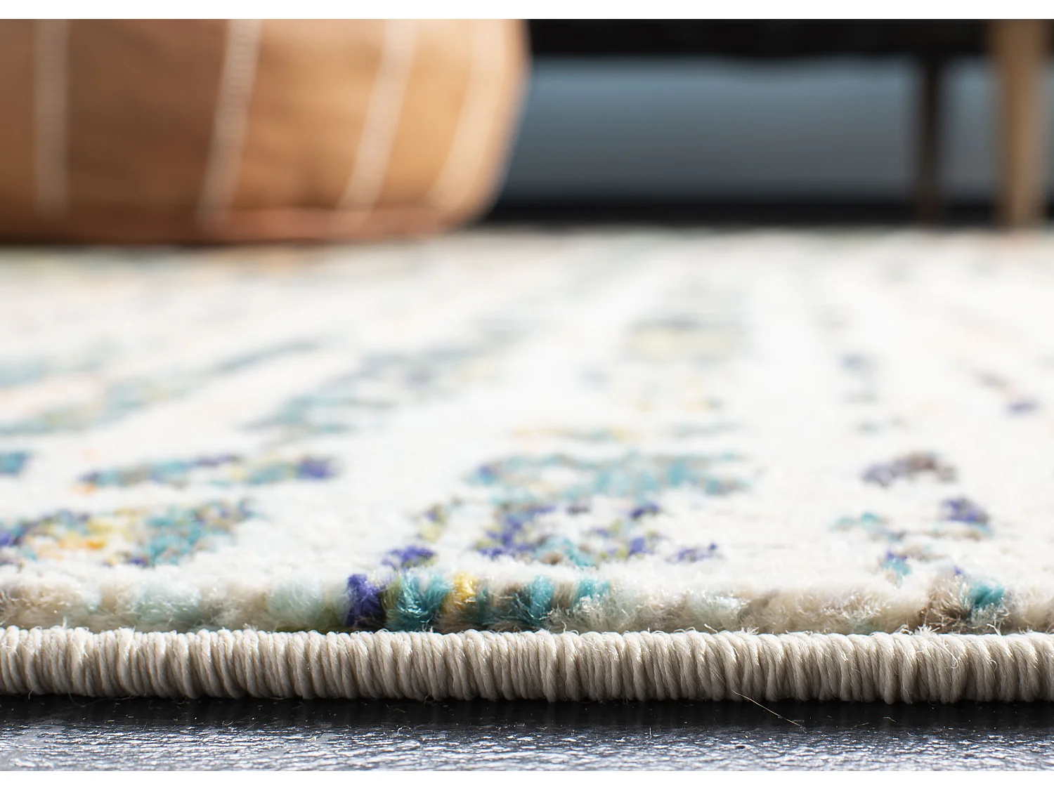 Tapis Neutre/Bleu 122 X 183 cm - Rachel
