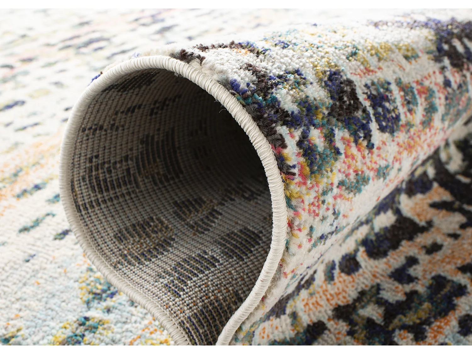 Tapis Neutre/Bleu 122 X 183 cm - Rachel