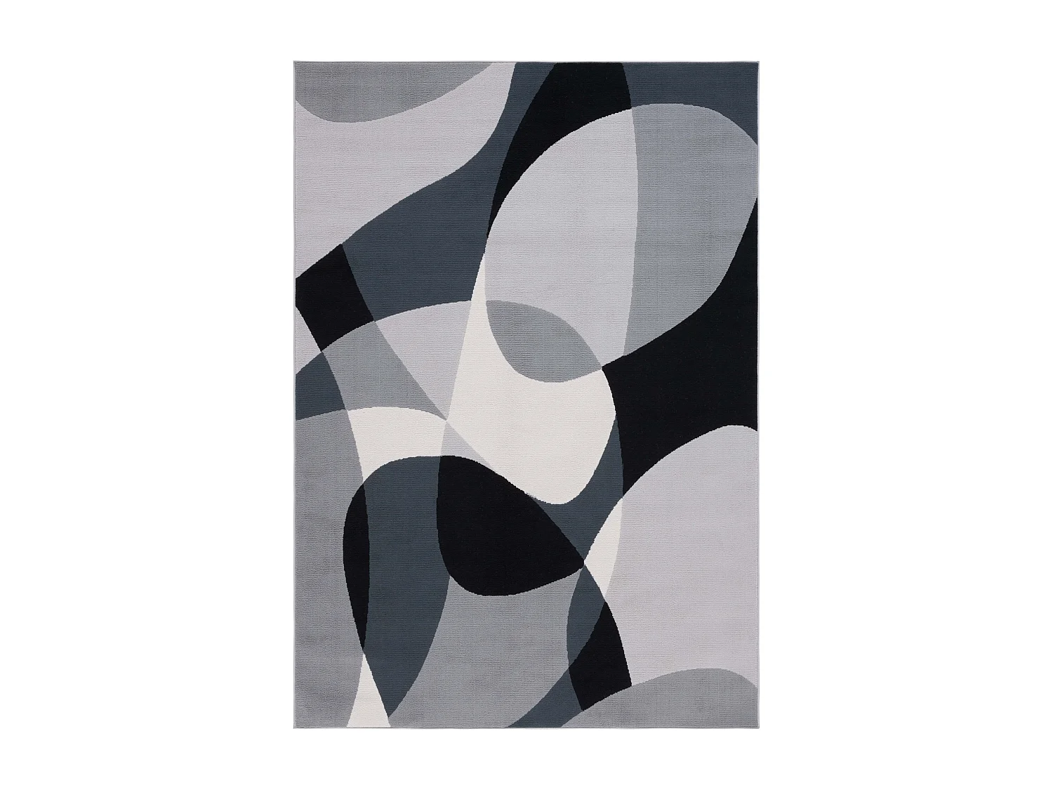 Tapis Gris/Noir Ivoire 91 X 152 cm - Yael