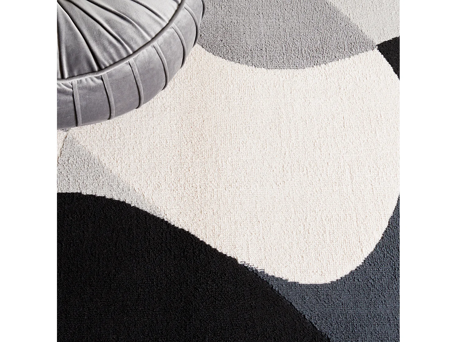 Tapis Gris/Noir Ivoire 91 X 152 cm - Yael