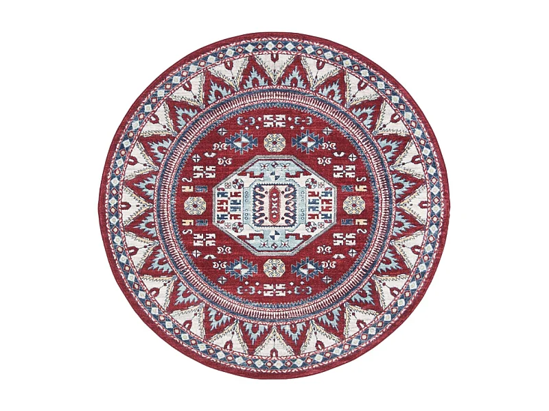 Tapis Rouge/Bleu 201 X 201 cm - Kara