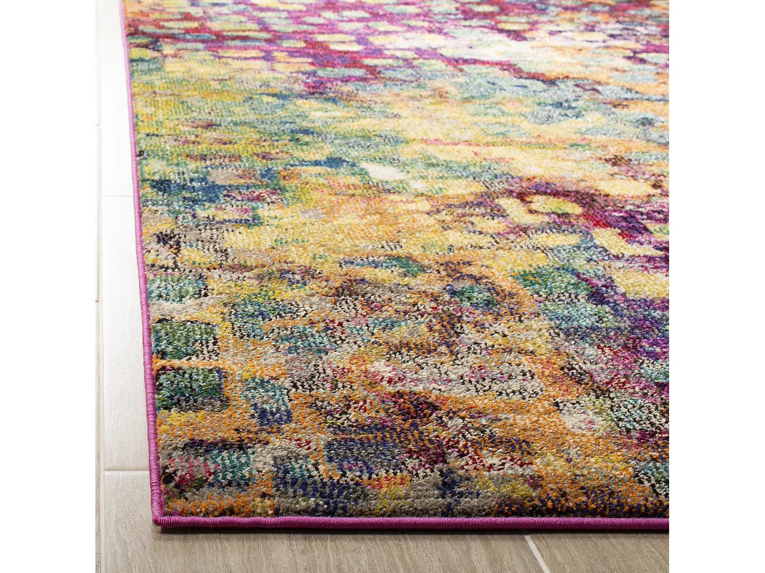 Tapis Rose/Multicolore 122 X 170 cm - Alec