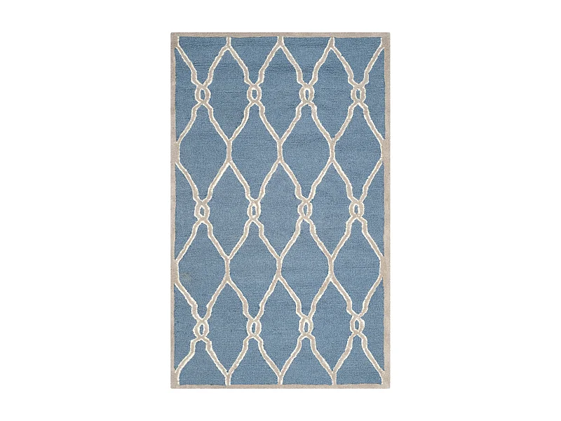 Tapis Bleu Marine/Neutre 91 X 152 cm - Augusta