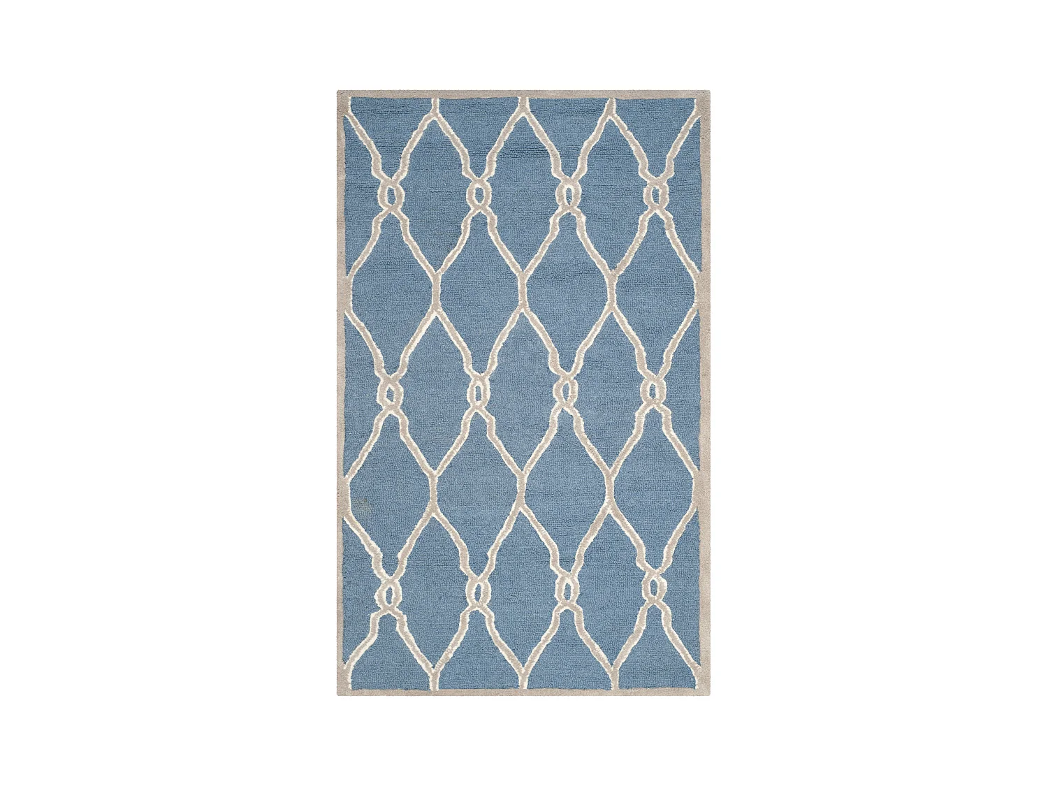 Tapis Bleu Marine/Neutre 91 X 152 cm - Augusta