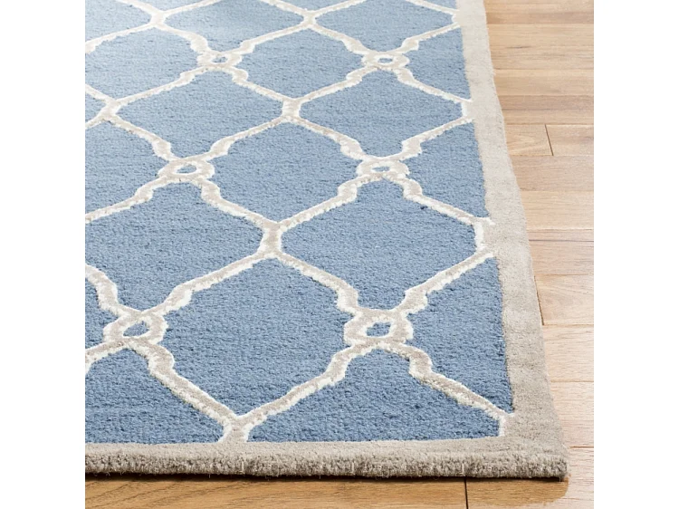 Tapis Bleu Marine/Neutre 91 X 152 cm - Augusta