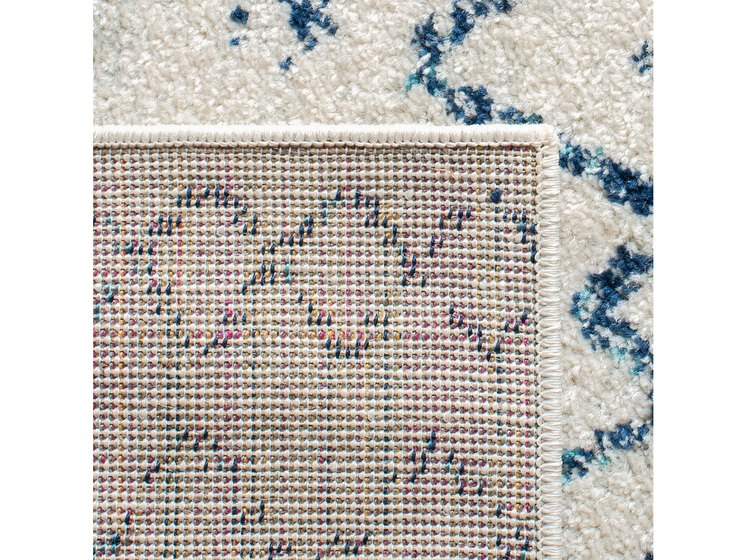 Tapis Neutre/Bleu Marine 91 X 152 cm - Skylar