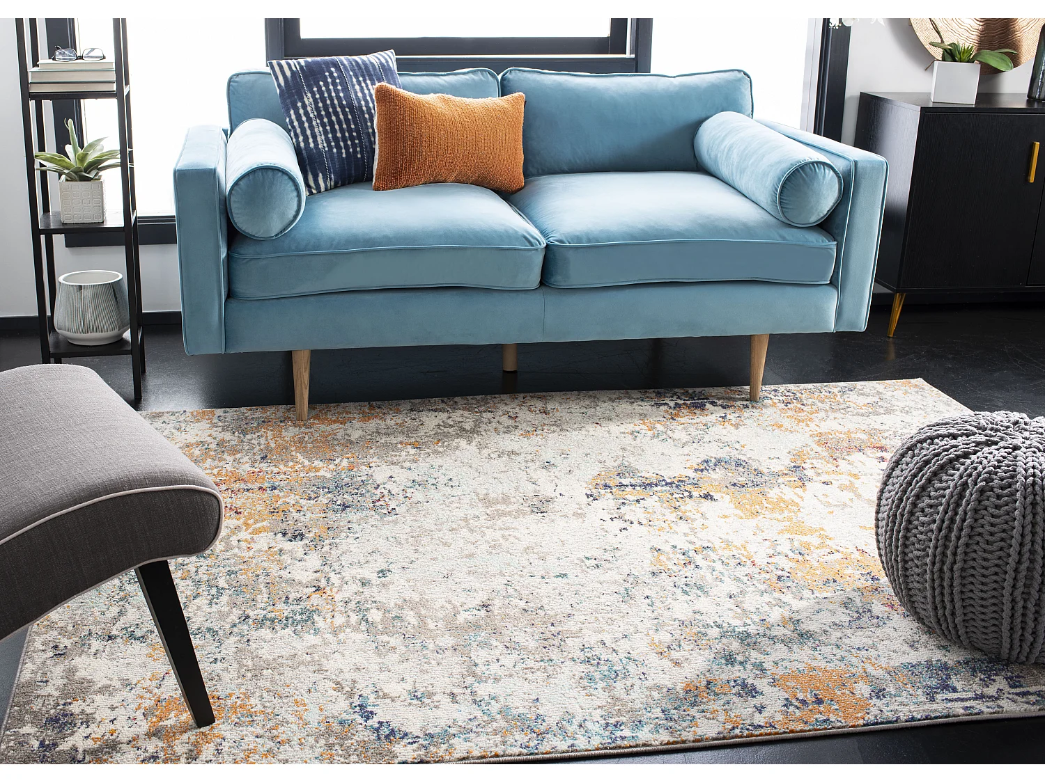 Tapis Gris/Beige 91 X 152 cm - Mateo