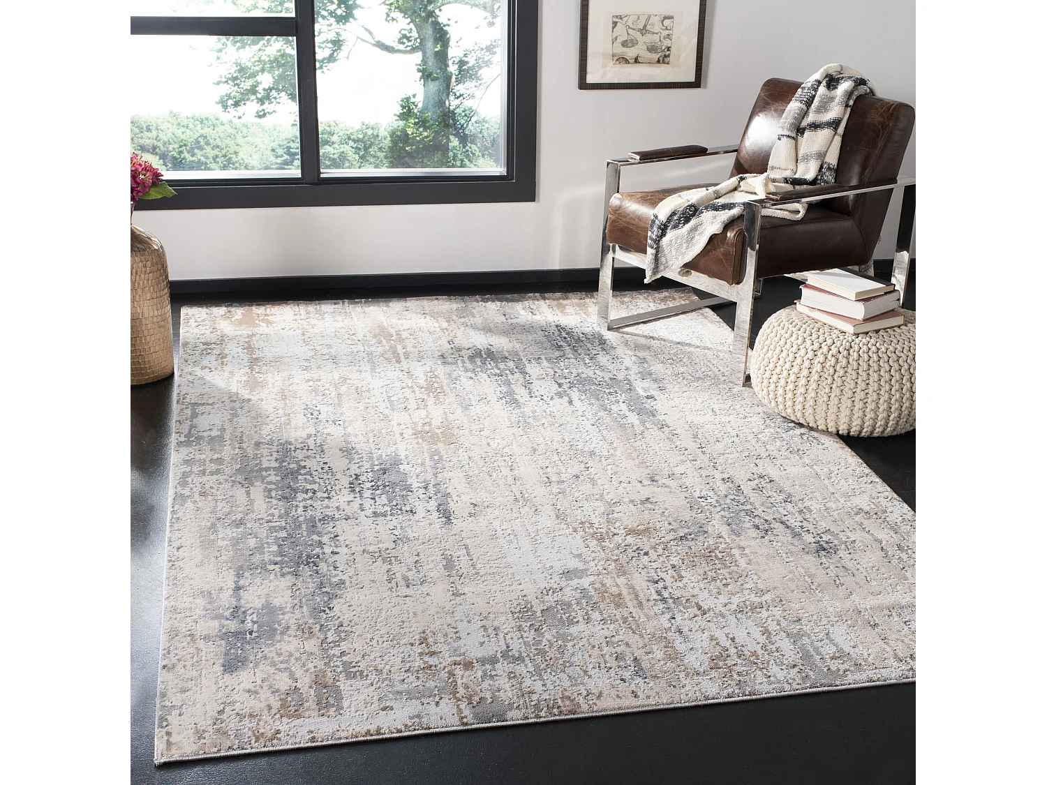 Tapis Neutre/Gris 160 X 229 cm - Leah