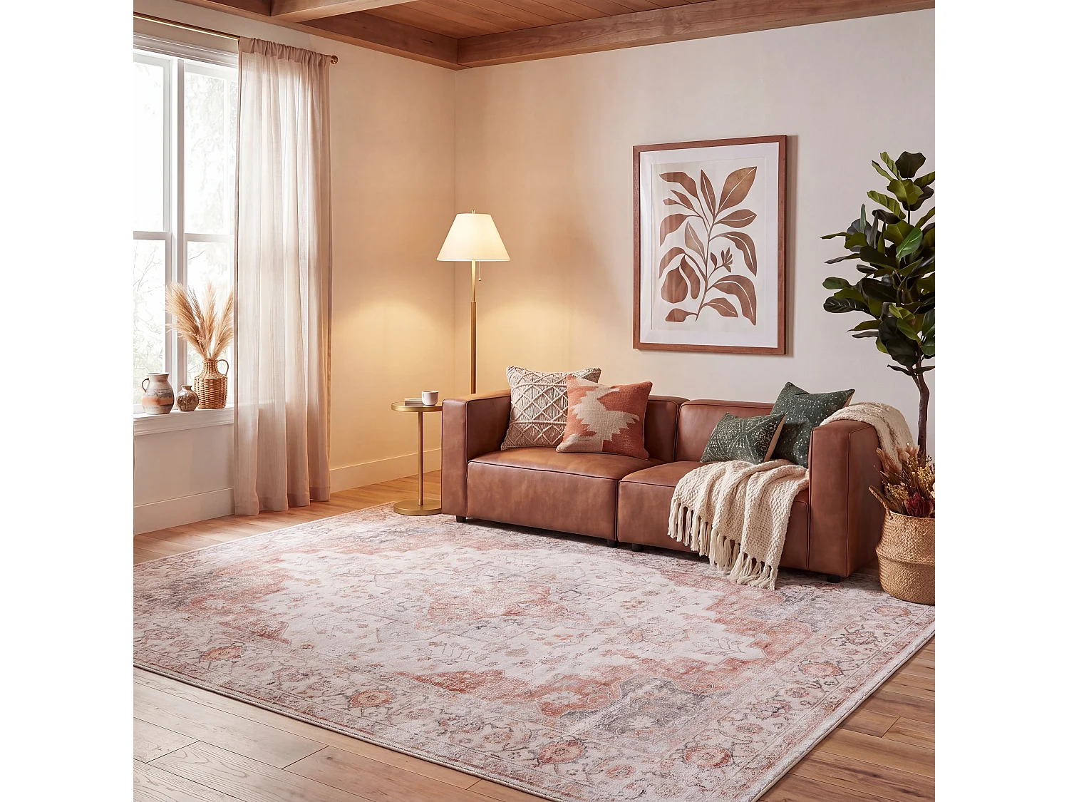 Tapis Gris clair/Rouille 198 X 274 cm - Primrose