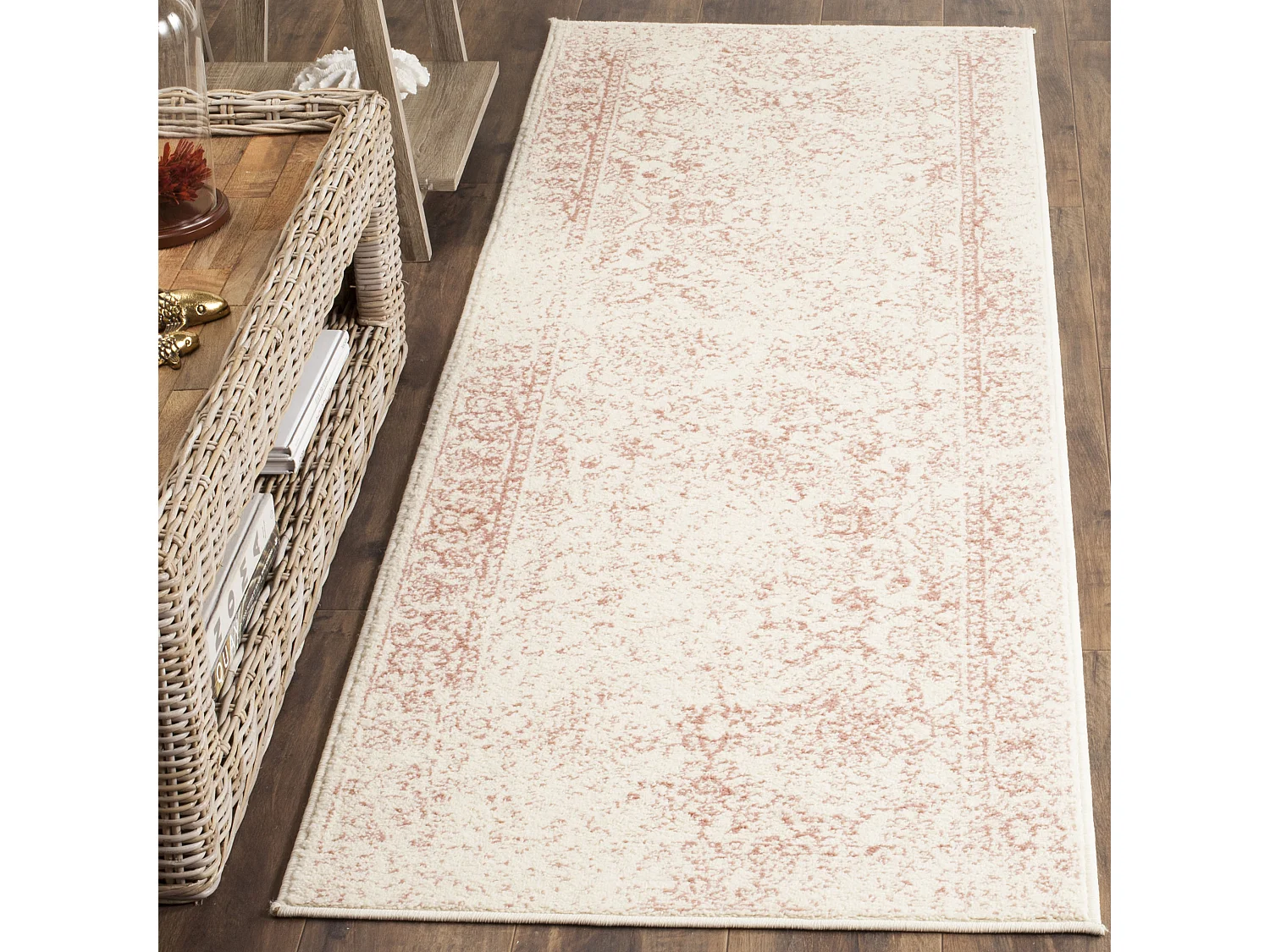 Tapis Neutre/Rose 76 X 244 cm - Lucinda