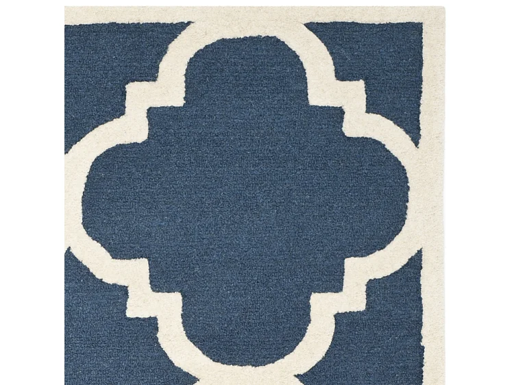 Tapis Bleu Marine/Neutre 91 X 152 cm - Lenora