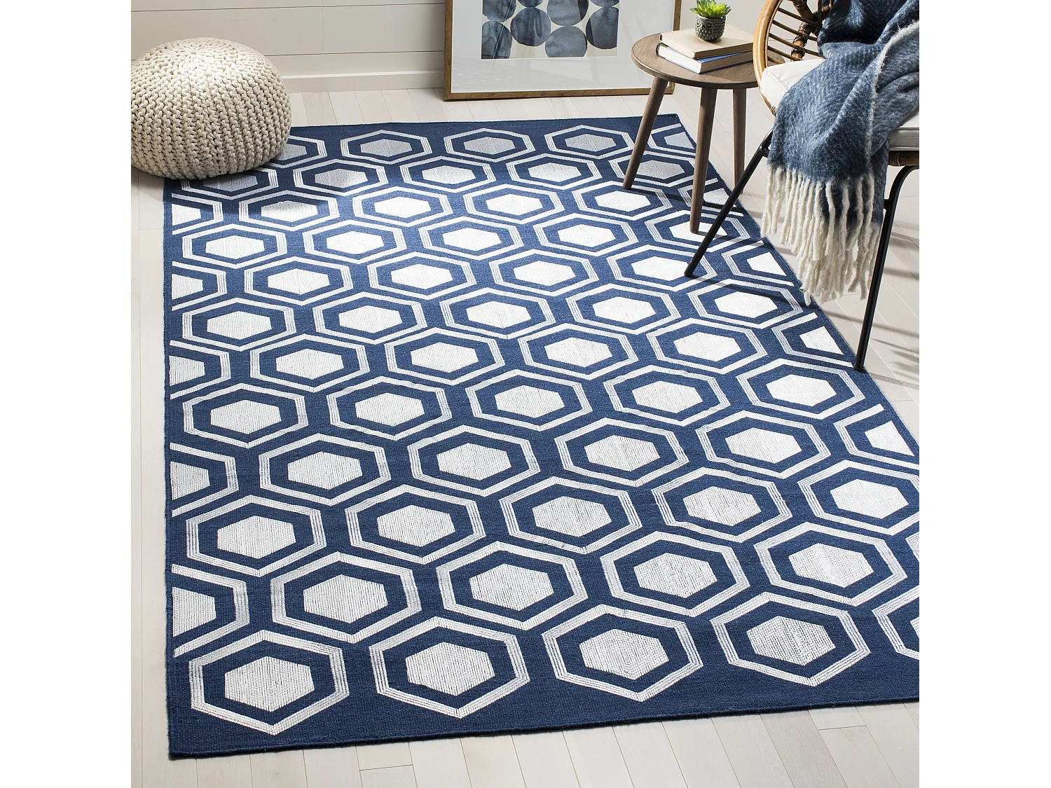 Tapis Bleu Marine 152 X 244 cm - Sari