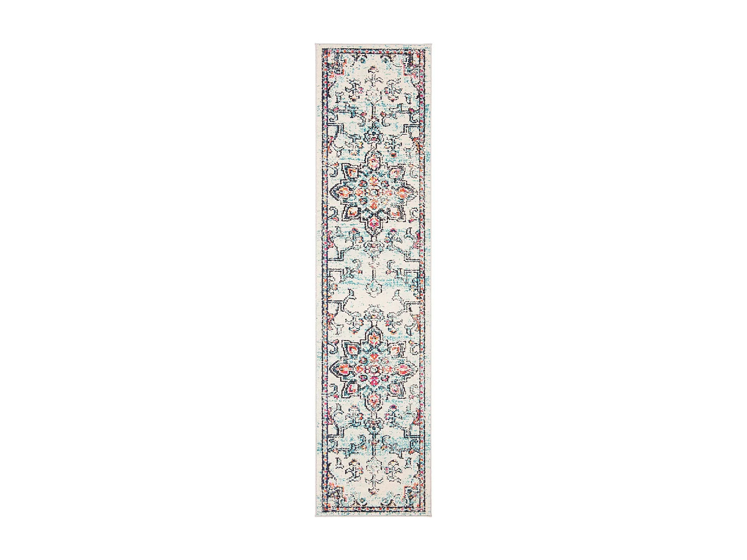 Tapis Crème/Bleu 66 X 183 cm - Malaya