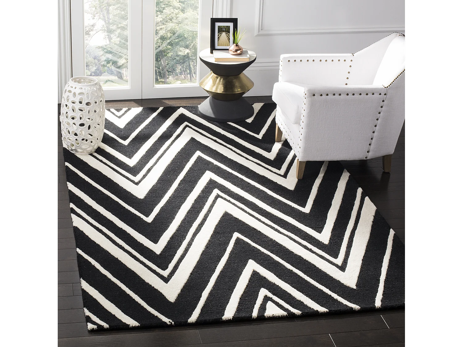 Tapis Noir/Neutre 152 X 244 cm - Thessaly
