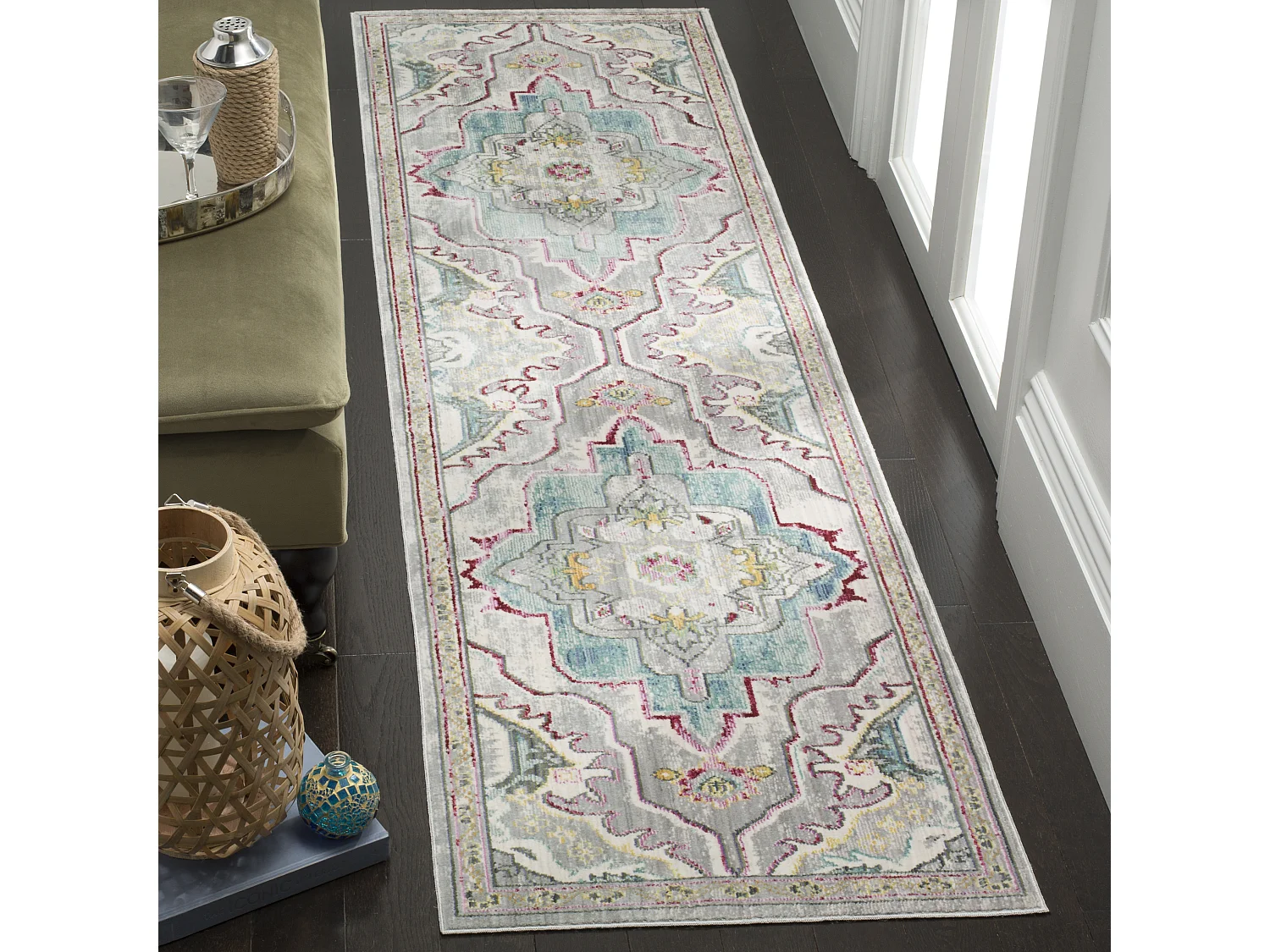 Tapis Gris/Bleu 69 X 244 cm - Lucy