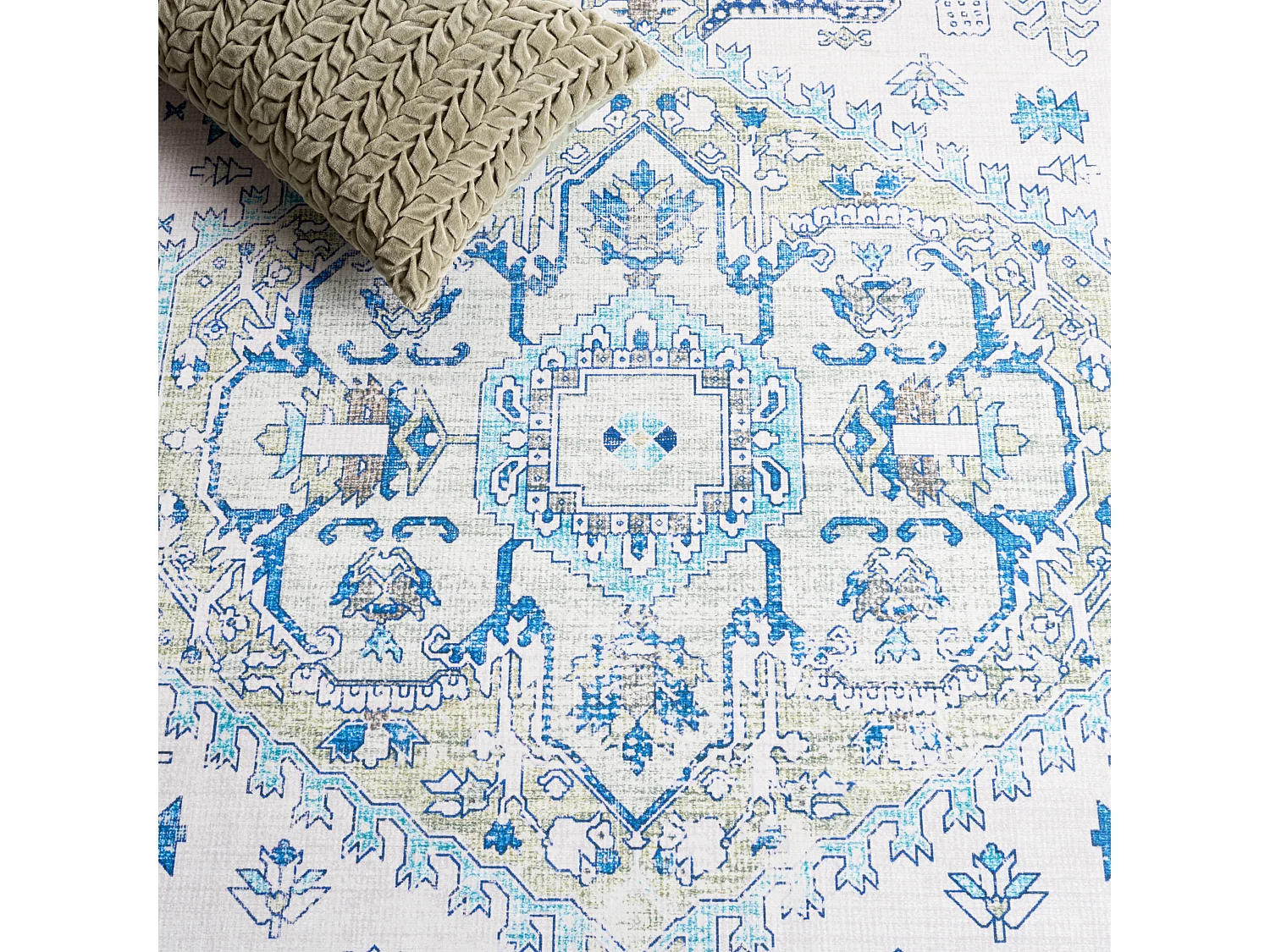 Tapis Beige/Bleu 244 X 305 cm - Lipa