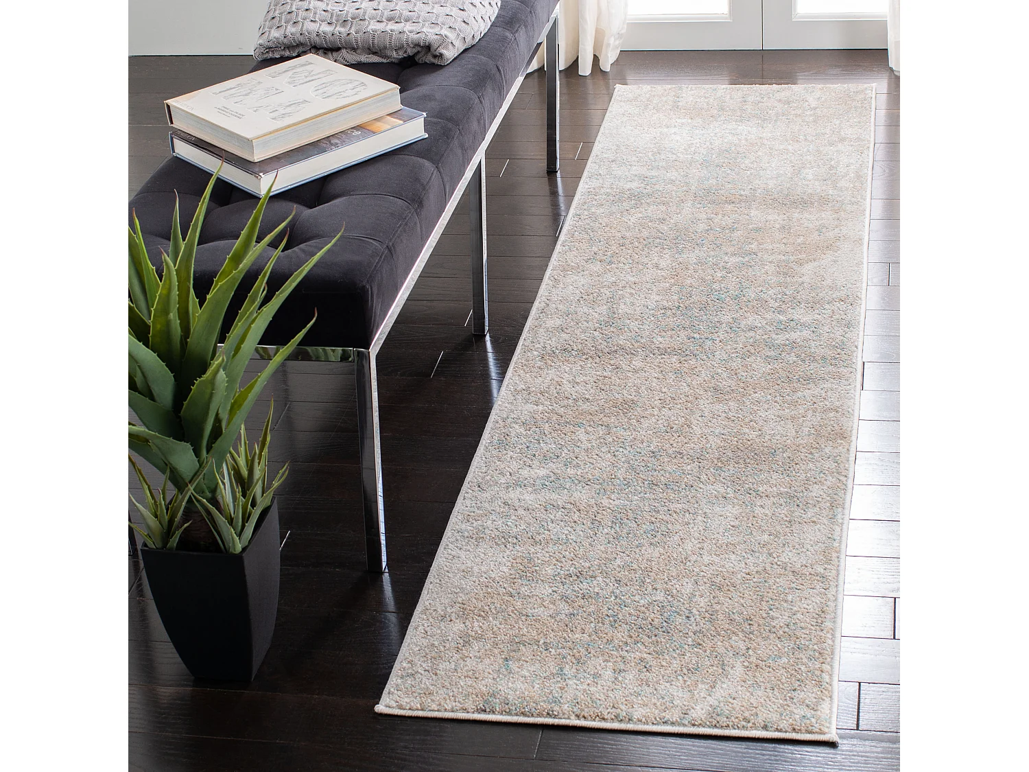 Tapis Beige/Gris Ardoise 61 X 91 cm - Brianna