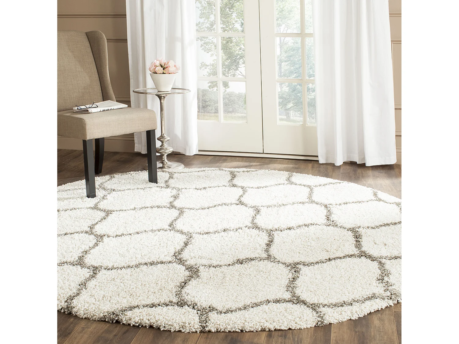 Tapis Neutre/Gris 213 X 213 cm - Zoey