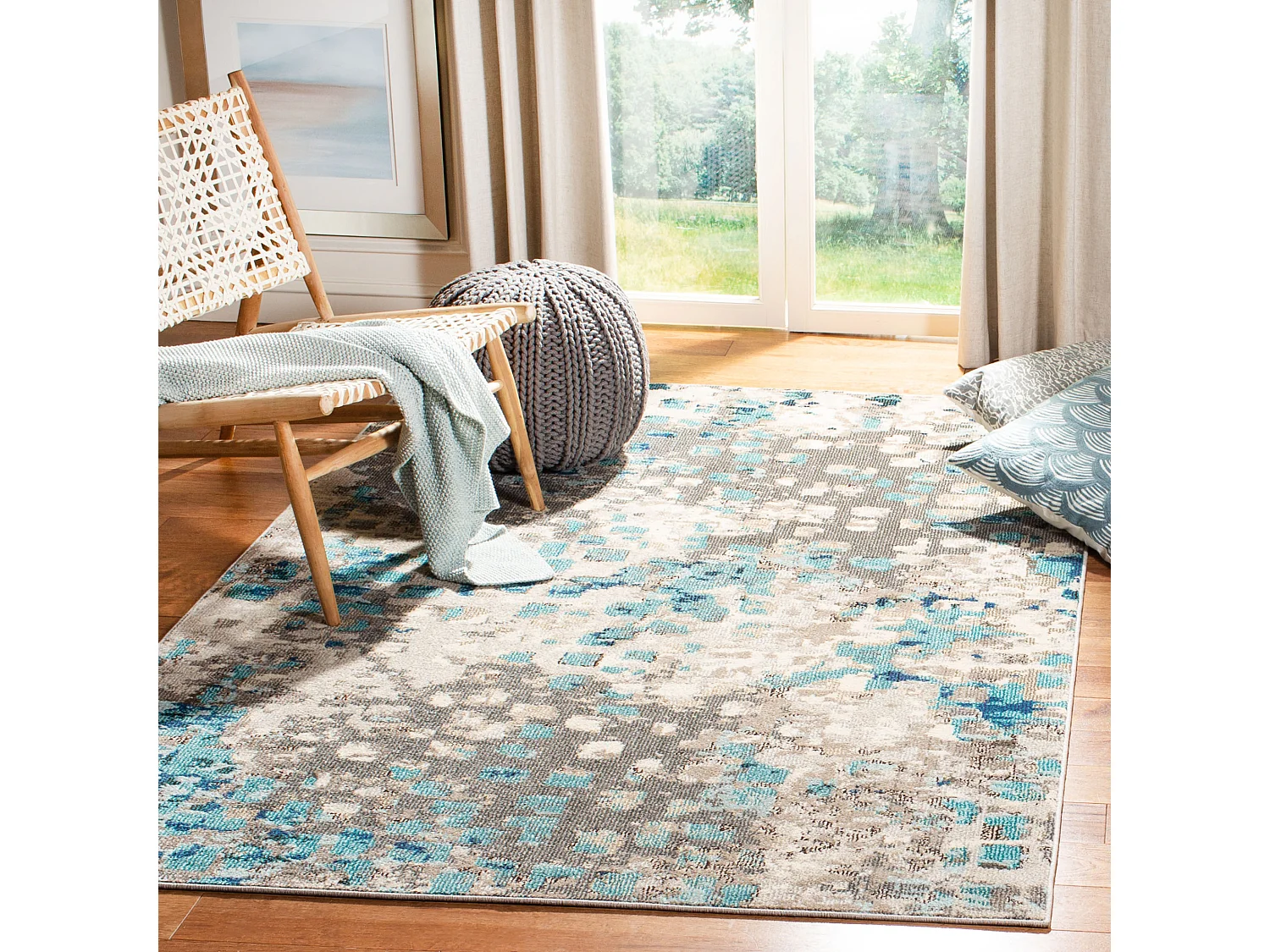 Tapis Gris/Bleu 160 X 229 cm - Paisley