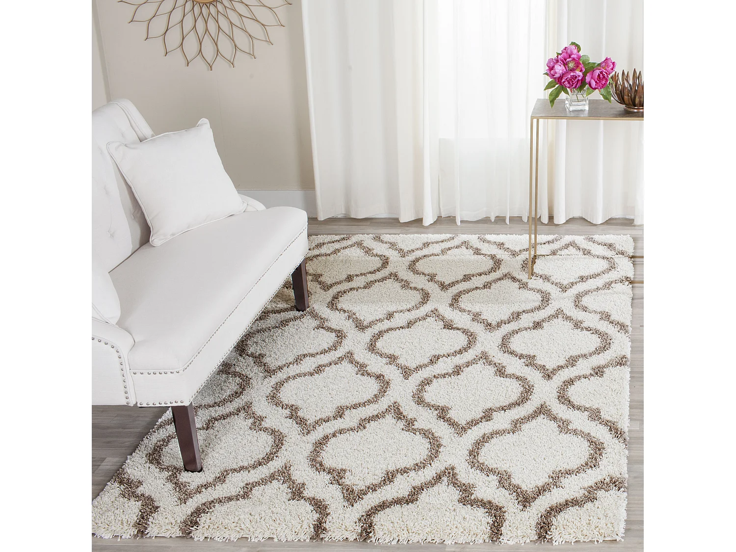 Tapis Neutre/Blanc 122 X 183 cm - Mati