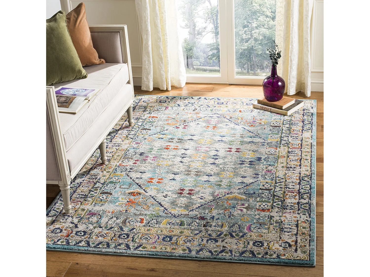 Tapis Bleu/Gris 122 X 170 cm - Ryleigh