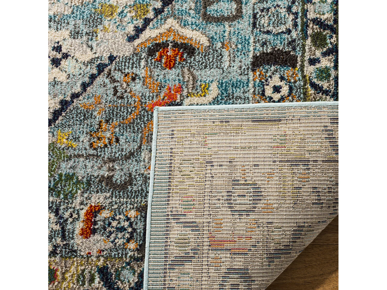 Tapis Bleu/Gris 122 X 170 cm - Ryleigh