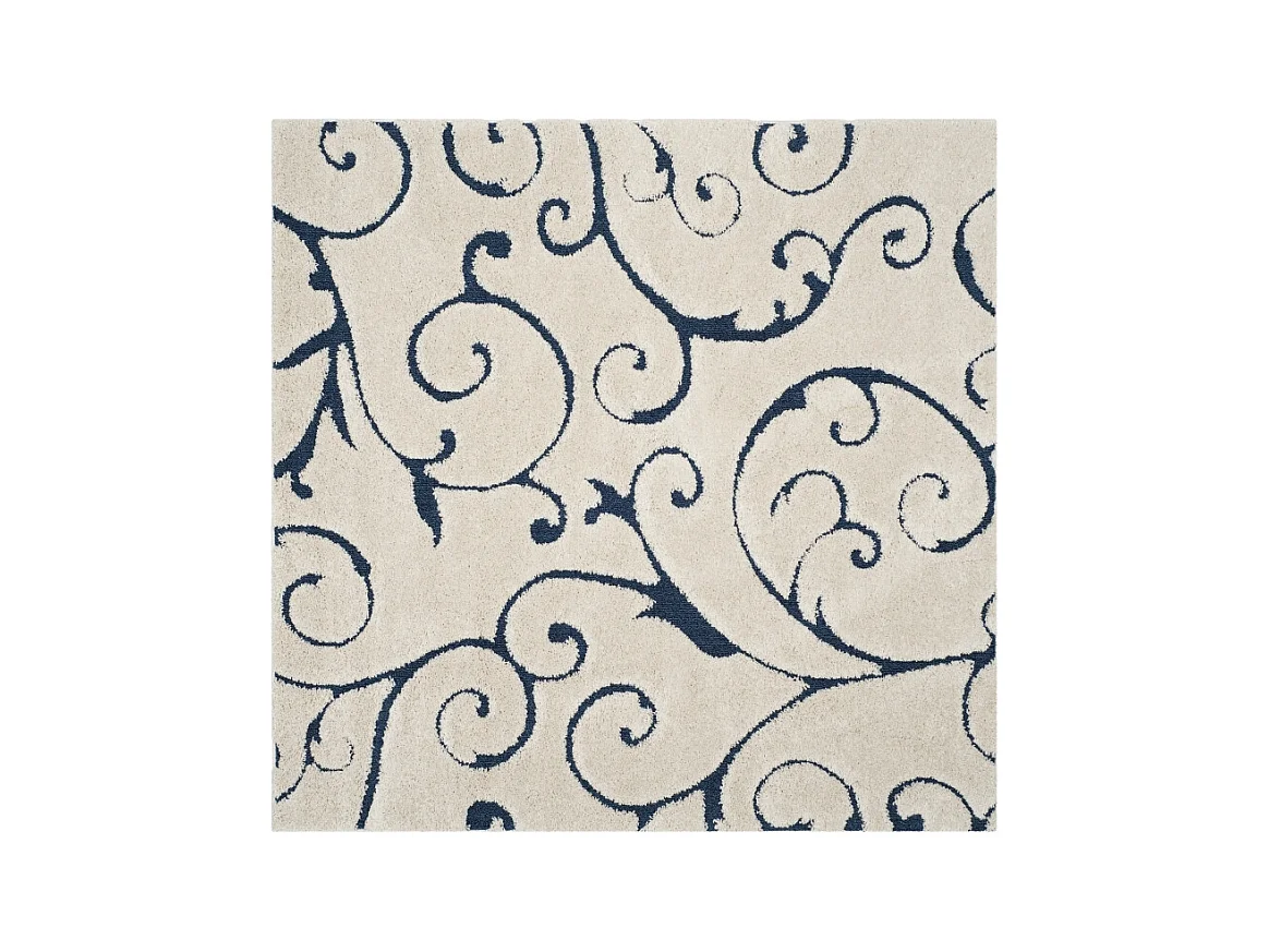 Tapis Crème/Bleu 122 X 122 cm - Rosalind