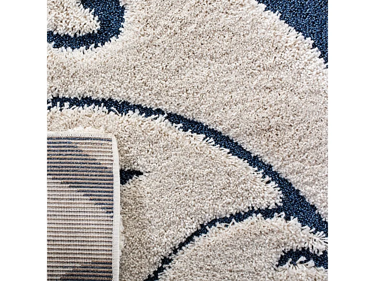Tapis Crème/Bleu 122 X 122 cm - Rosalind