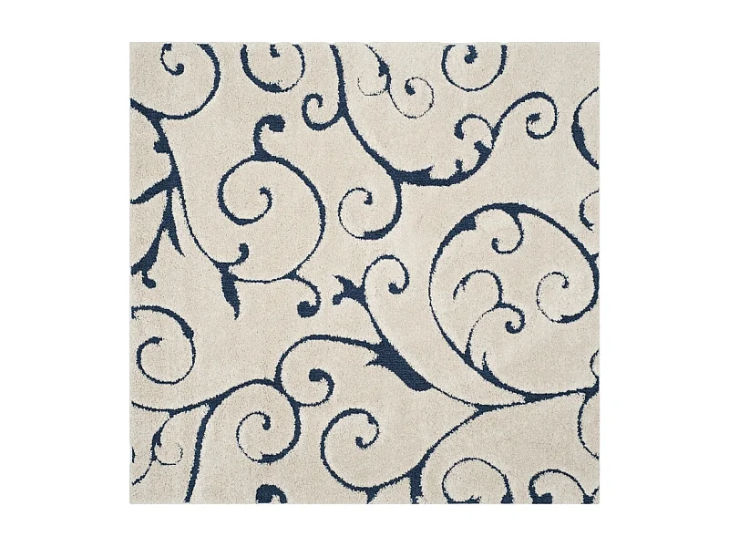 Tapis Crème/Bleu 122 X 122 cm - Rosalind