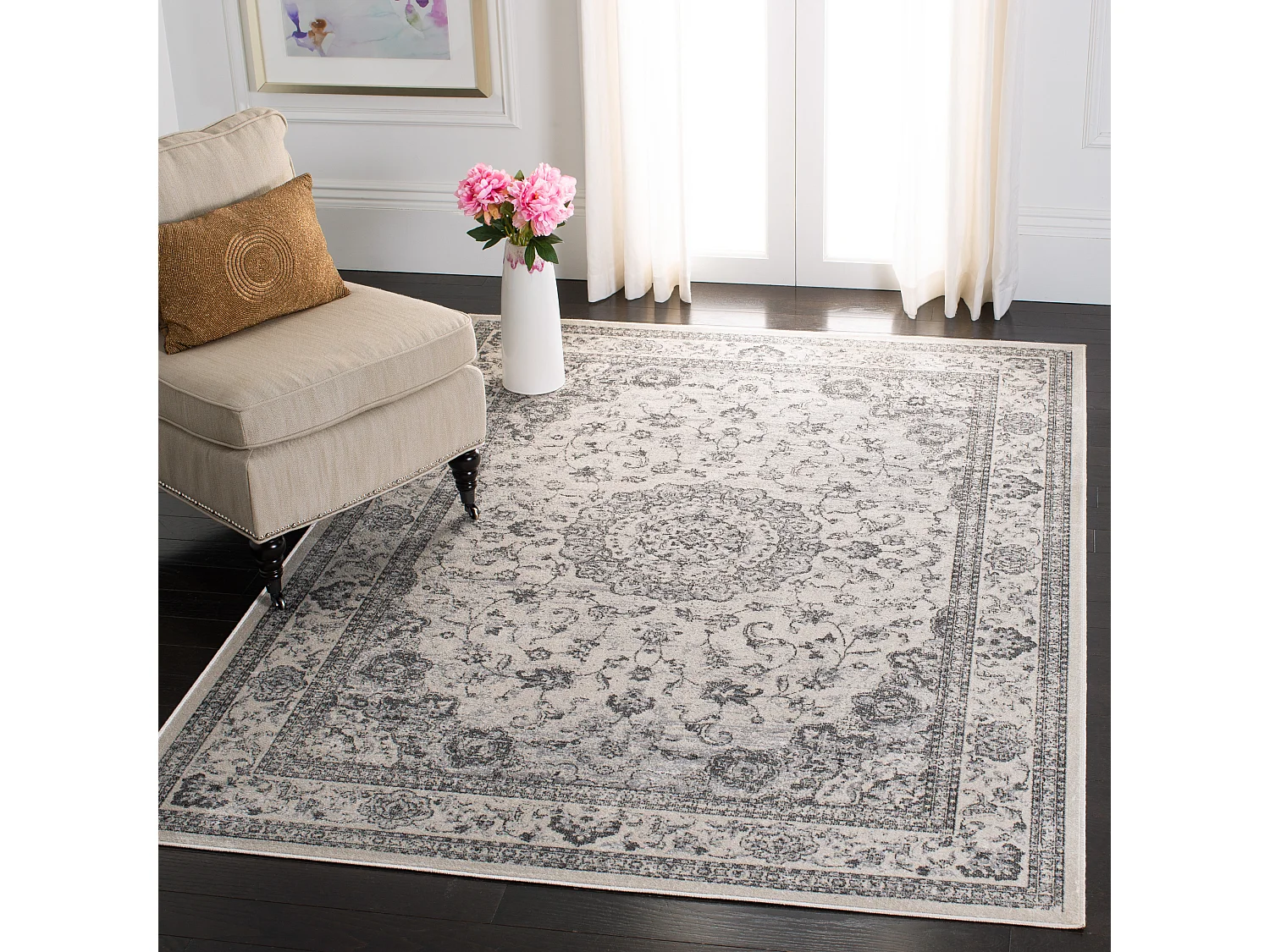 Tapis Neutre/Blanc 122 X 183 cm - Luciana