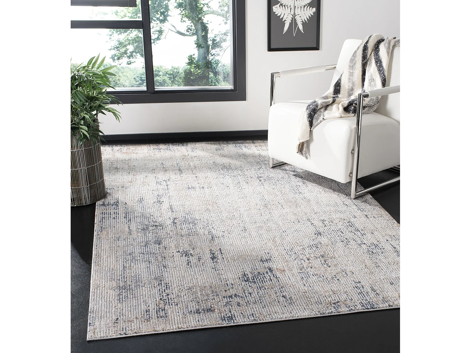Tapis Gris/Neutre 122 X 183 cm - Tessabell
