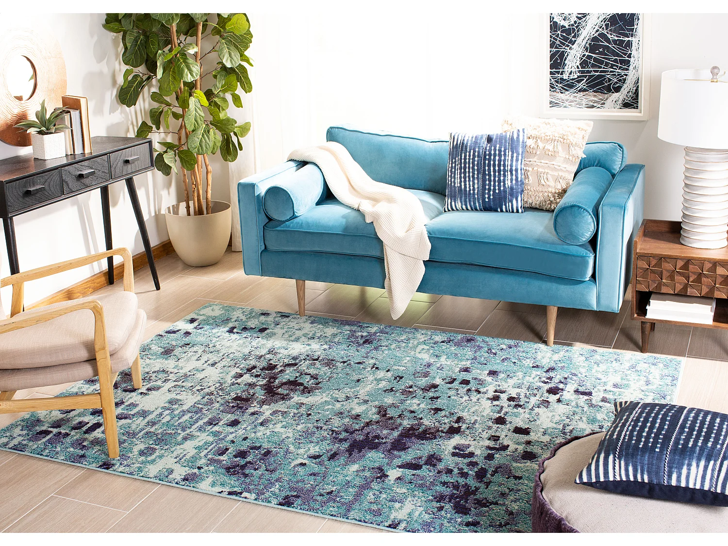 Tapis Bleu 122 X 183 cm - Paisley
