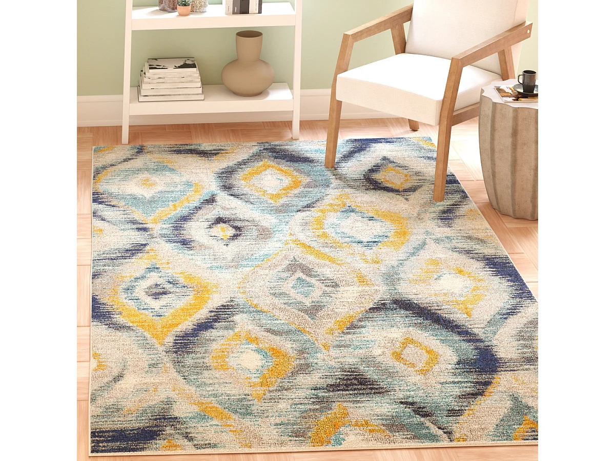 Tapis Bleu/Multicolore 122 X 170 cm - Vistoso