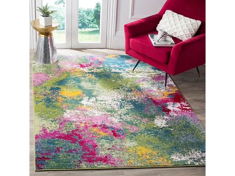 Tapis Vert/Fuchsia 235 x 305 cm - Carly