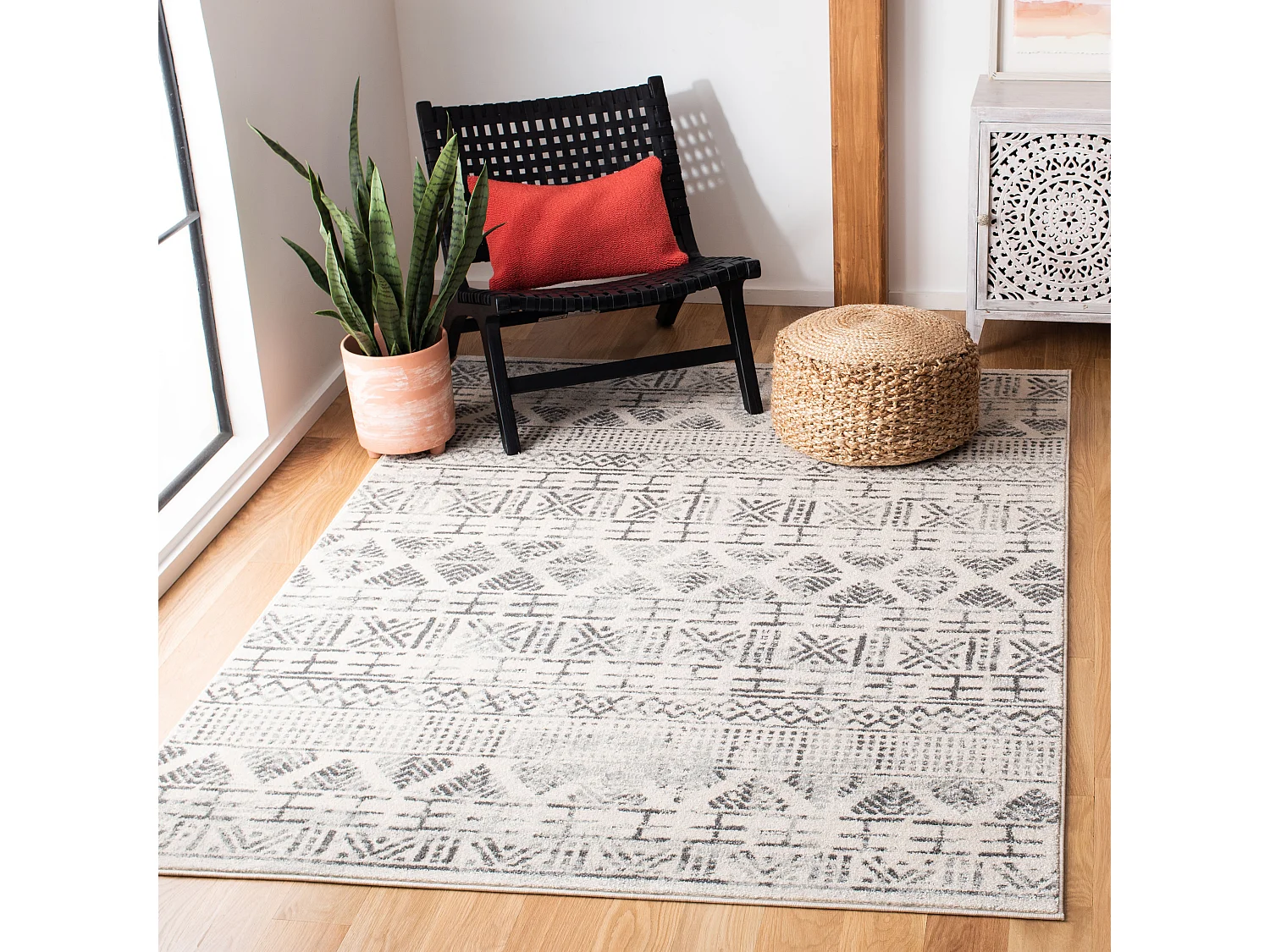 Tapis Neutre/Gris 122 X 183 cm - Oaklyn