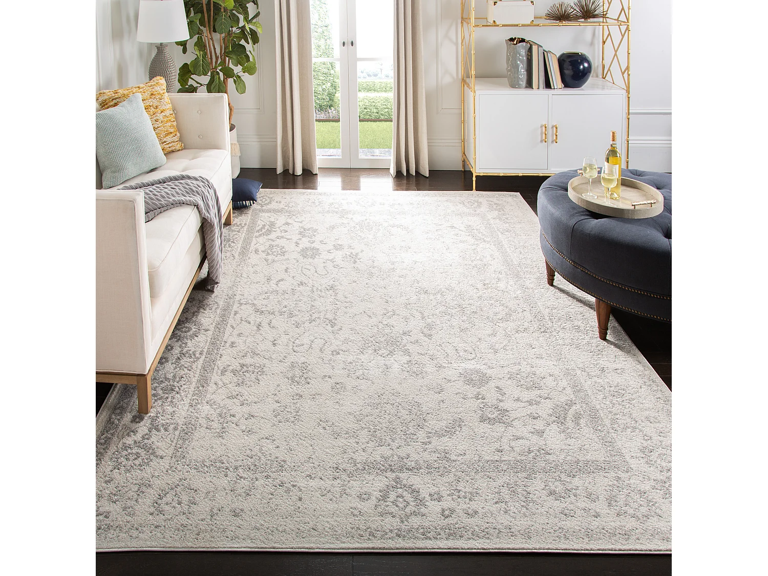 Tapis Ivoire/Argent 235 x 305 cm - Lucinda