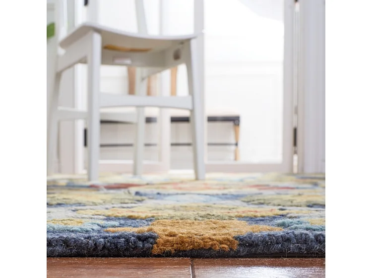 Tapis Marine/Multicolore 122 X 122 cm - Juni