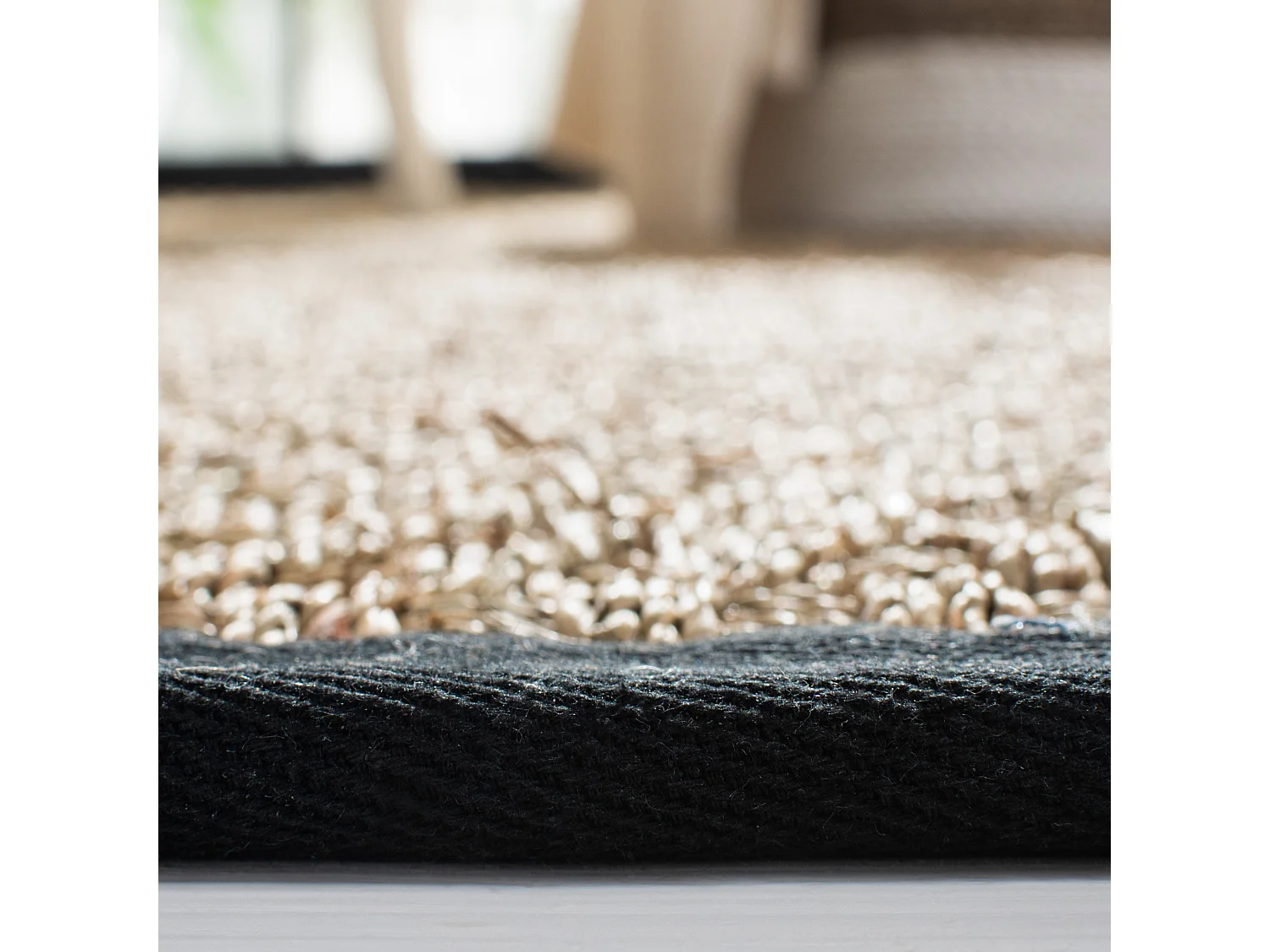 Tapis Neutre/Noir 122 X 183 cm - Roselyn