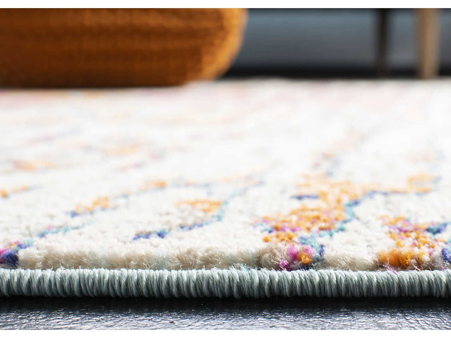 Tapis Bleu/Orange 122 X 183 cm - Rachel