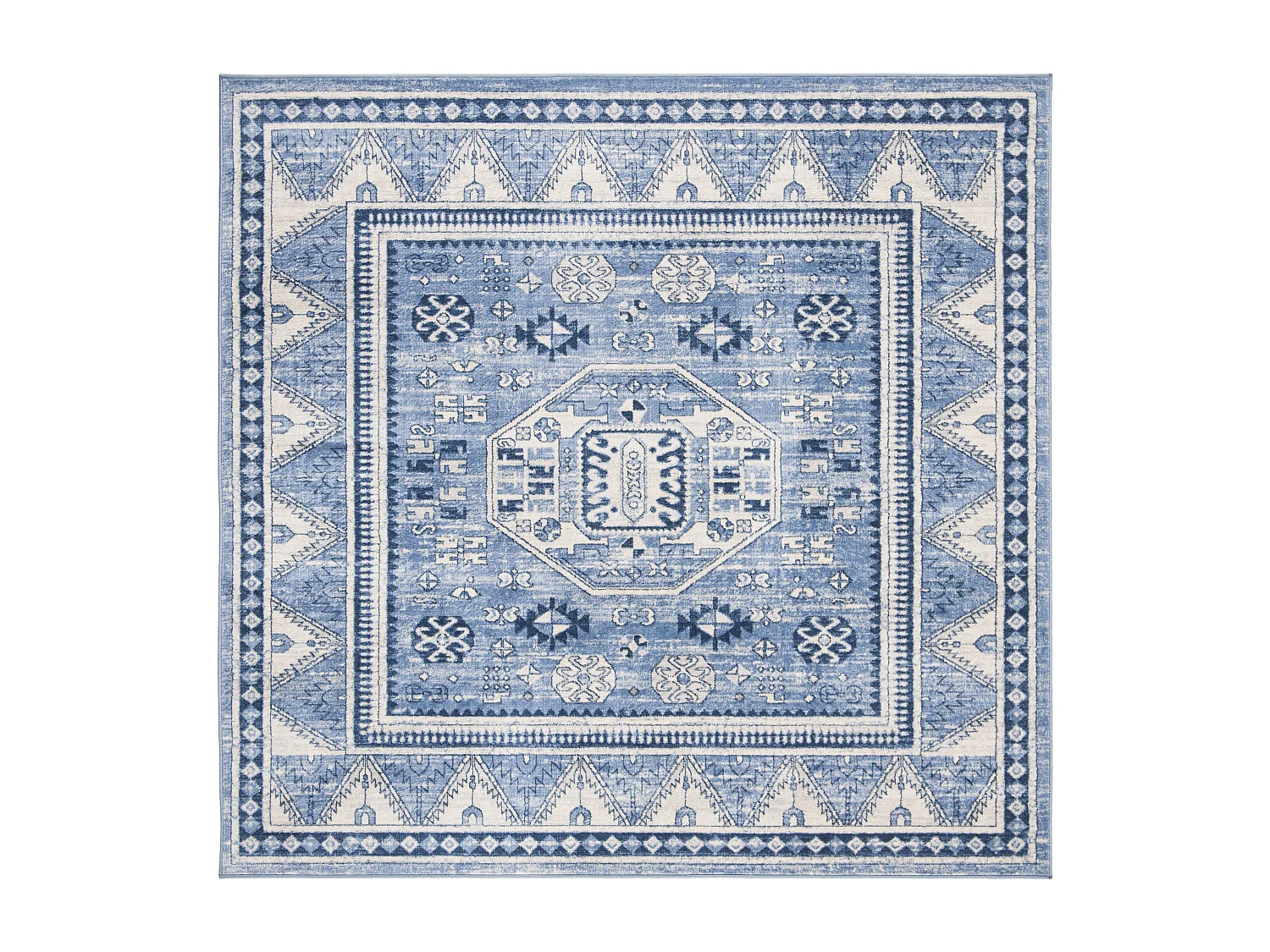 Tapis Bleu/Gris 201 X 201 cm - Kara
