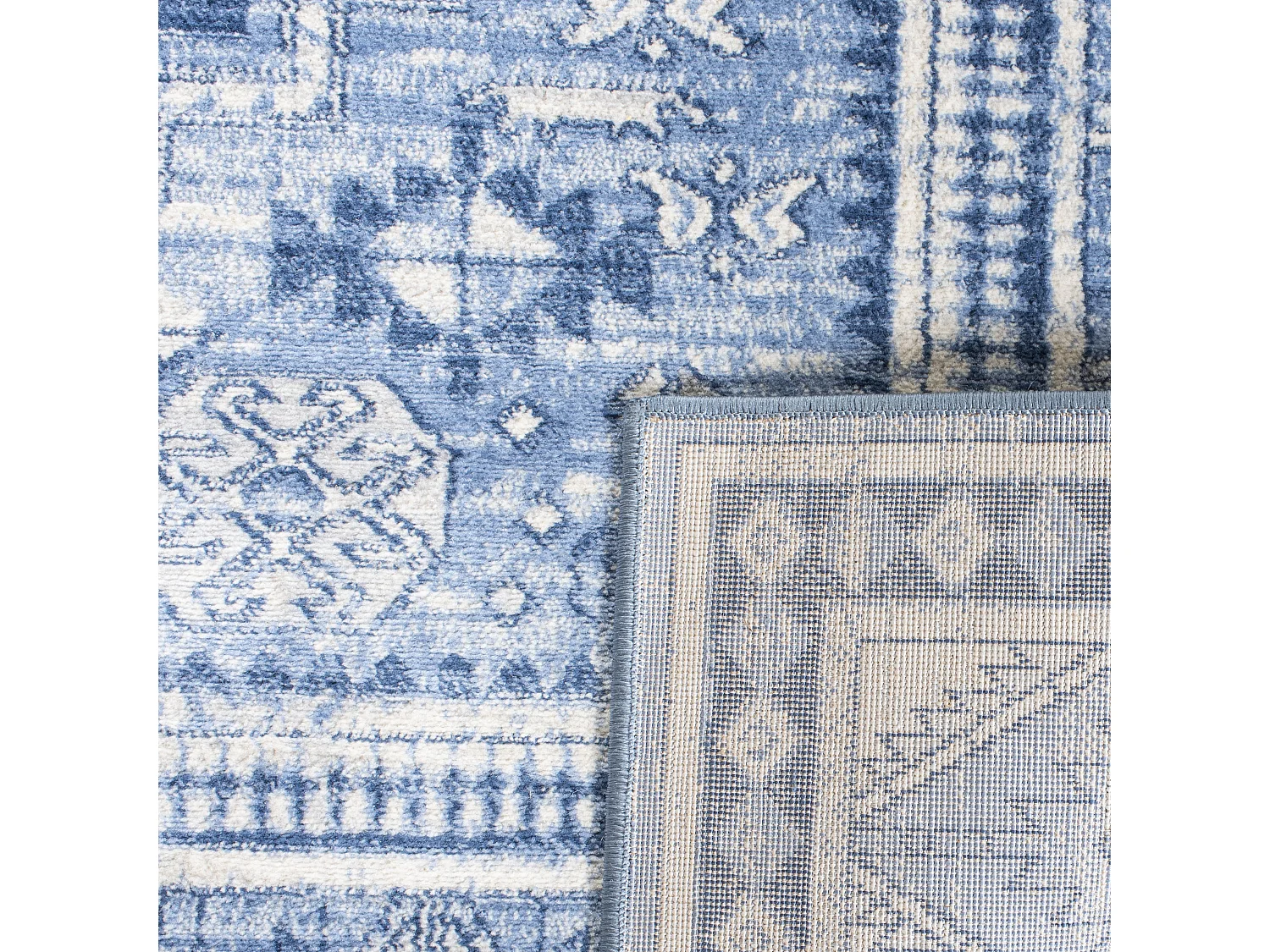Tapis Bleu/Gris 201 X 201 cm - Kara