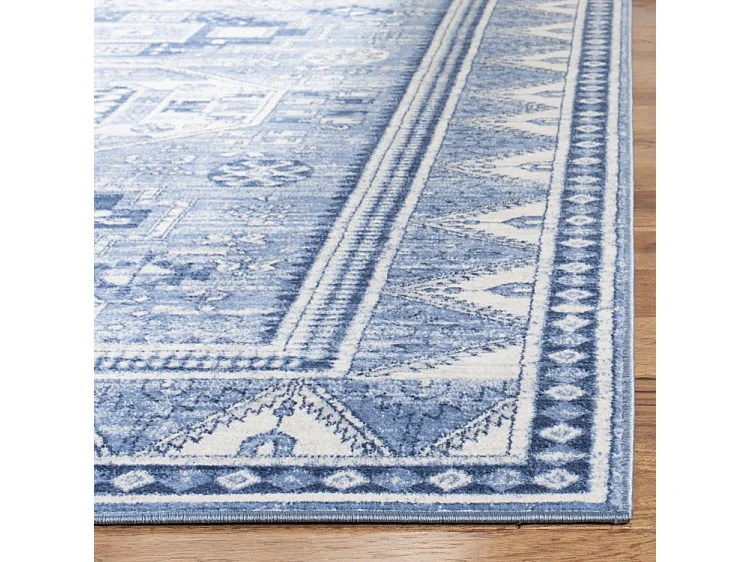 Tapis Bleu/Gris 201 X 201 cm - Kara