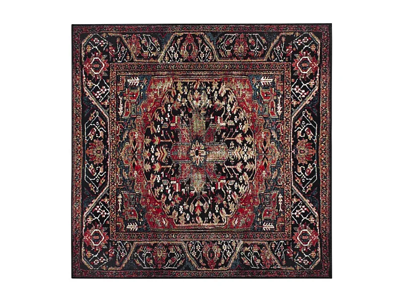 Tapis Rouge/Multicolore 91 X 91 cm - Brooklynn