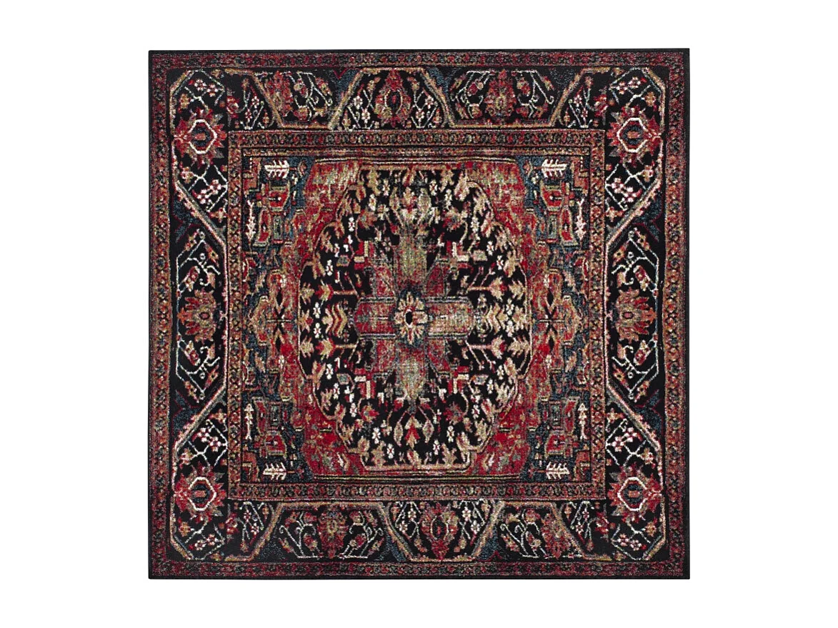 Tapis Rouge/Multicolore 91 X 91 cm - Brooklynn