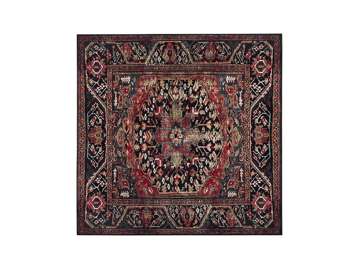 Tapis Rouge/Multicolore 91 X 91 cm - Brooklynn