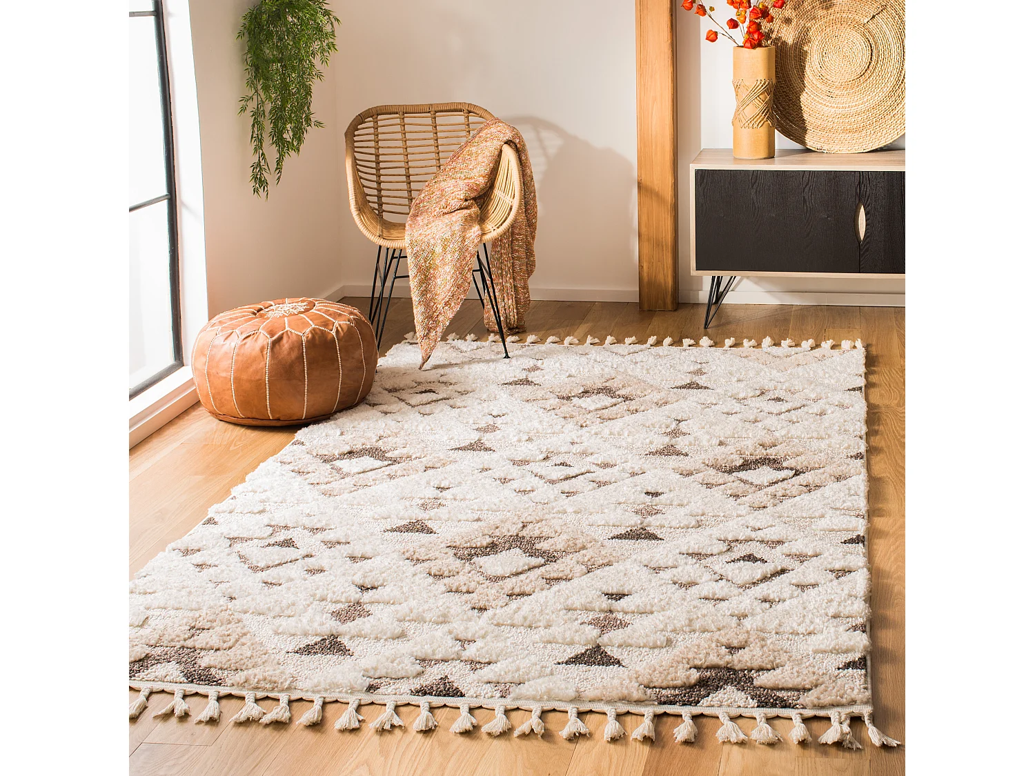 Tapis Neutre/Marron 122 X 183 cm - Bianca