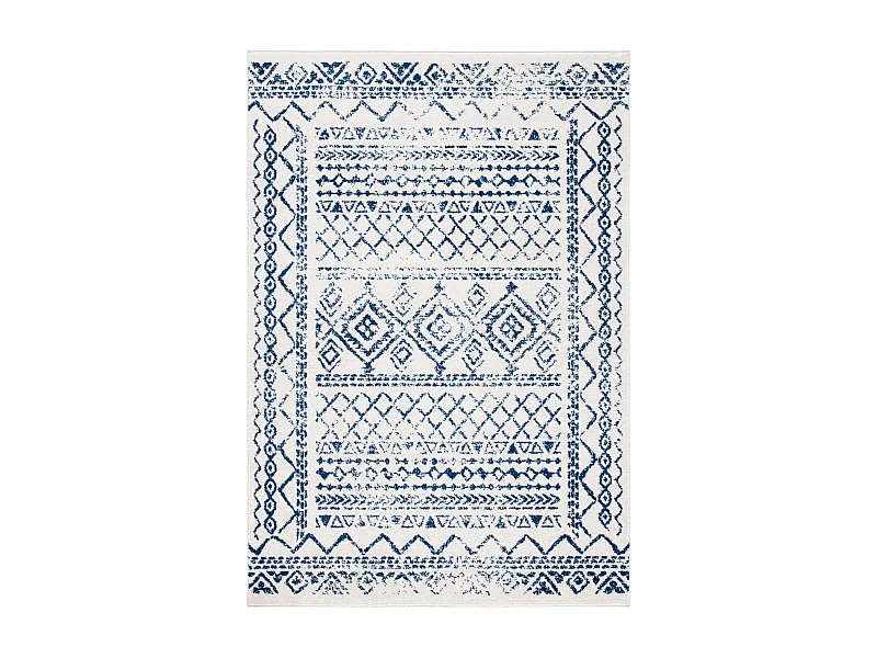 Tapis Neutre/Bleu Marine 122 X 183 cm - Jennifer