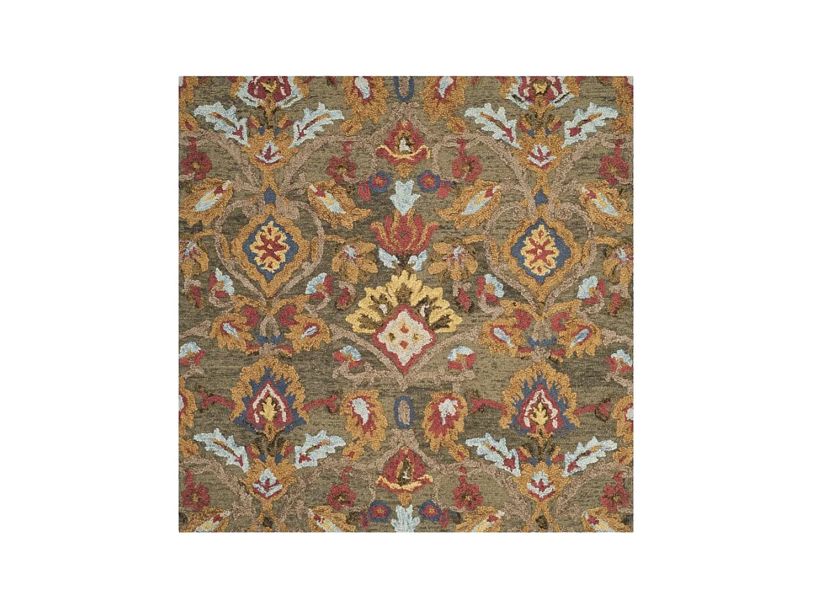 Tapis Vert/Multicolore 122 X 122 cm - Juni